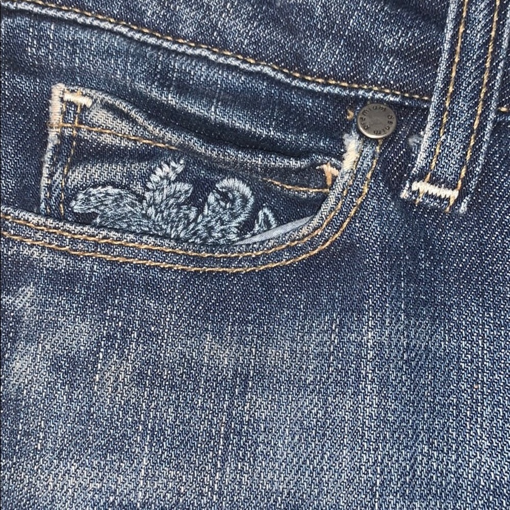 PAIGE Dark Wash Flared Wide Leg Jeans - Picture 4 of 8